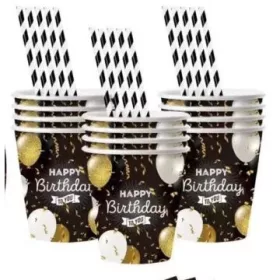 Lufi mintás születésnapi papírpohár - 10 db-os