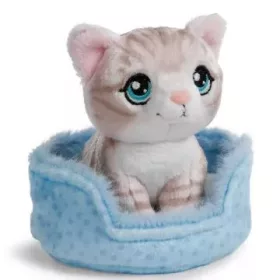 Nici Green: Csíkos cica plüssfigura kosárban - 12 cm