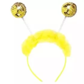 Jelmez kiegészítő: Arany flitteres tollas fejdísz