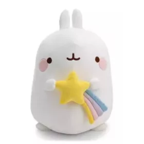 Nici: Molang, a nyuszi csillaggal plüssfigura - 12 x 8 cm