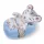 Nici: Alvó hópárduc plüssfigura kosárban - 12 cm