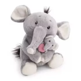 Nici: Elefánt plüssfigura kicsinyével - 20 cm