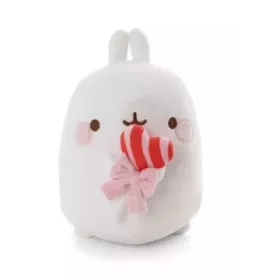 Nici: Molang, a nyuszi nyalókával plüssfigura - 48 cm