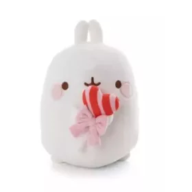 Nici: Molang, a nyuszi nyalókával plüssfigura - 16 cm