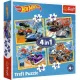 Trefl: Hot Wheels járművek puzzle - 4 az 1-ben