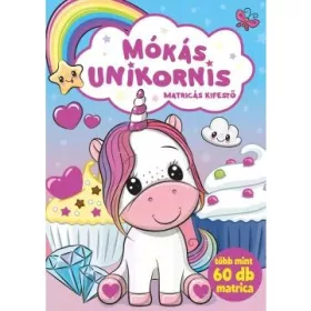 Mókás unikornis - matricás kifestő