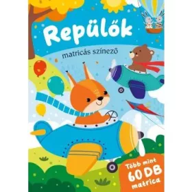 Repülők - matricás színező