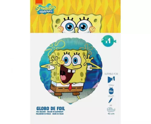 SpongyaBob Fun Face fólia lufi 46 cm