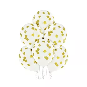   Csillagos Stars léggömb, lufi szett 6 db-os 30 cm (12 inch)
