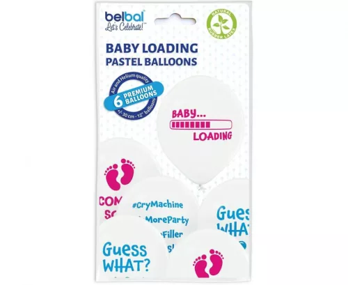 Baby Loading léggömb, lufi 6 db-os 12 inch (30 cm)