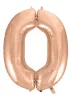 Rose Gold 0-ás szám fólia lufi 92 cm