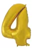 Arany 4-es Gold Mat szám fólia lufi 92 cm
