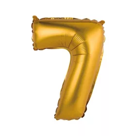 Arany Gold Matt 7-es mini szám fólia lufi 35 cm