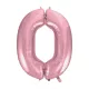 Rózsaszín Light Pink 0-ás szám fólia lufi 92 cm