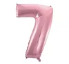 Rózsaszín Light Pink 7-es szám fólia lufi 92 cm