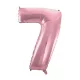 Rózsaszín Light Pink 7-es szám fólia lufi 92 cm
