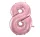Rózsaszín Light Pink 8-as szám fólia lufi 92 cm