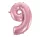 Rózsaszín Light Pink 9-es szám fólia lufi 92 cm