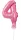 Rózsaszín 4-es Pink szám fólia lufi tortára 13 cm