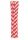 Piros Red Stripes rugalmas papír szívószál 12 db-os