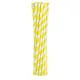 Sárga Yellow Stripes rugalmas papír szívószál 12 db-os