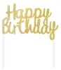 Happy Birthday Gold B&C torta dekoráció