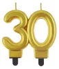 Arany 30-as Gold tortagyertya, számgyertya