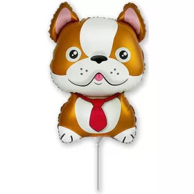 Kutyás Bulldog Brown fólia lufi 36 cm (WP)