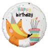 Róka Happy Birthday Fox fólia lufi 36 cm