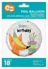 Róka Happy Birthday Fox fólia lufi 36 cm