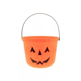 Halloween Tök Happy cukorka gyűjtő vödör 18x15 cm
