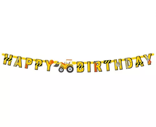 Építkezés Building Blocks Happy Birthday felirat 220 cm