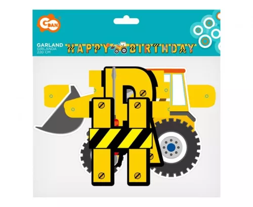 Építkezés Building Blocks Happy Birthday felirat 220 cm