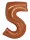 Réz 5-ös Copper szám fólia lufi 76 cm