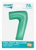 Menta 7-es Mint Mat szám fólia lufi 76 cm