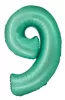 Menta 9-es Mint Mat szám fólia lufi 76 cm