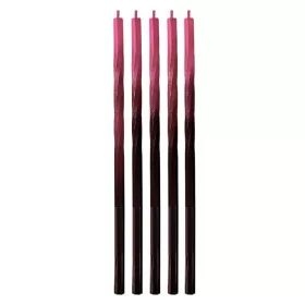 Piros-Fekete Ombre tortagyertya, gyertya szett 5 db-os