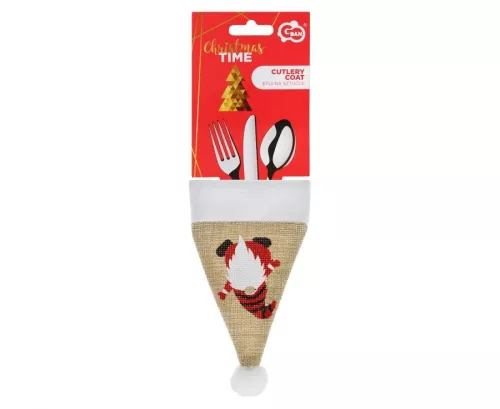Karácsonyi Gnome evőeszköz kabát 11 cm