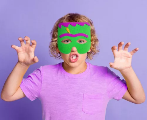 Szörny Green filc maszk 18 cm