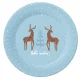 Karácsonyi Hello Winter Blue papírtányér 6 db-os 18 cm