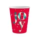 Karácsonyi Red Joy papír pohár 6 db-os 250 ml