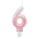White-Pink Ombre, Fehér-Rózsaszin számgyertya, tortagyertya 6-os