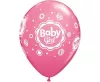 Baby Girl Pink Mix léggömb, lufi 6 db-os 11 inch (28 cm)