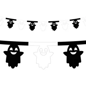 Halloween Szellem Black papír girland 360 cm