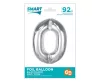 Ezüst 0-ás Silver szám fólia lufi 92 cm