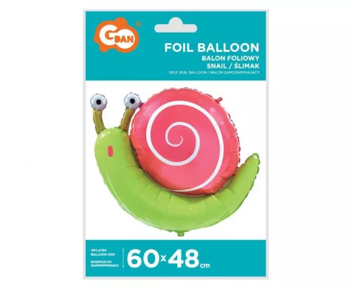 Csiga Pink fólia lufi 60 cm