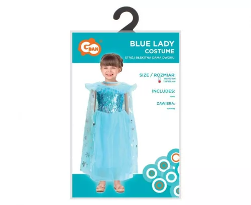 Hercegnő Blue Lady jelmez 95/110 cm