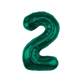 Zöld B&C Bottle Green 2-es szám fólia lufi 85 cm