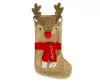 Rénszarvas Red Nose karácsonyi kandalló zokni, csizma 53 cm