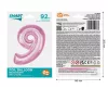Rózsaszín 9-es Light Pink szám fólia lufi 92 cm